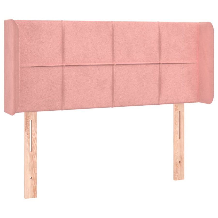 Hoofdbord Met Randen Fluweel 83 x 16 x 78/88 cm Roze