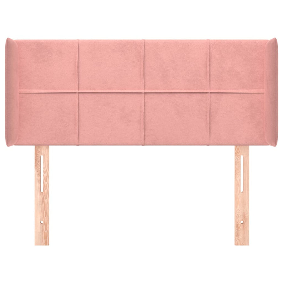 Hoofdbord Met Randen Fluweel 83 x 16 x 78/88 cm Roze