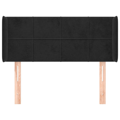 Hoofdbord Met Randen Fluweel 93 x 16 x 78/88 cm Zwart
