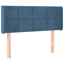 Hoofdbord Met Randen Fluweel 103 x 16 x 78/88 cm Donkerblauw