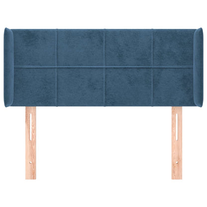 Hoofdbord Met Randen Fluweel 103 x 16 x 78/88 cm Donkerblauw