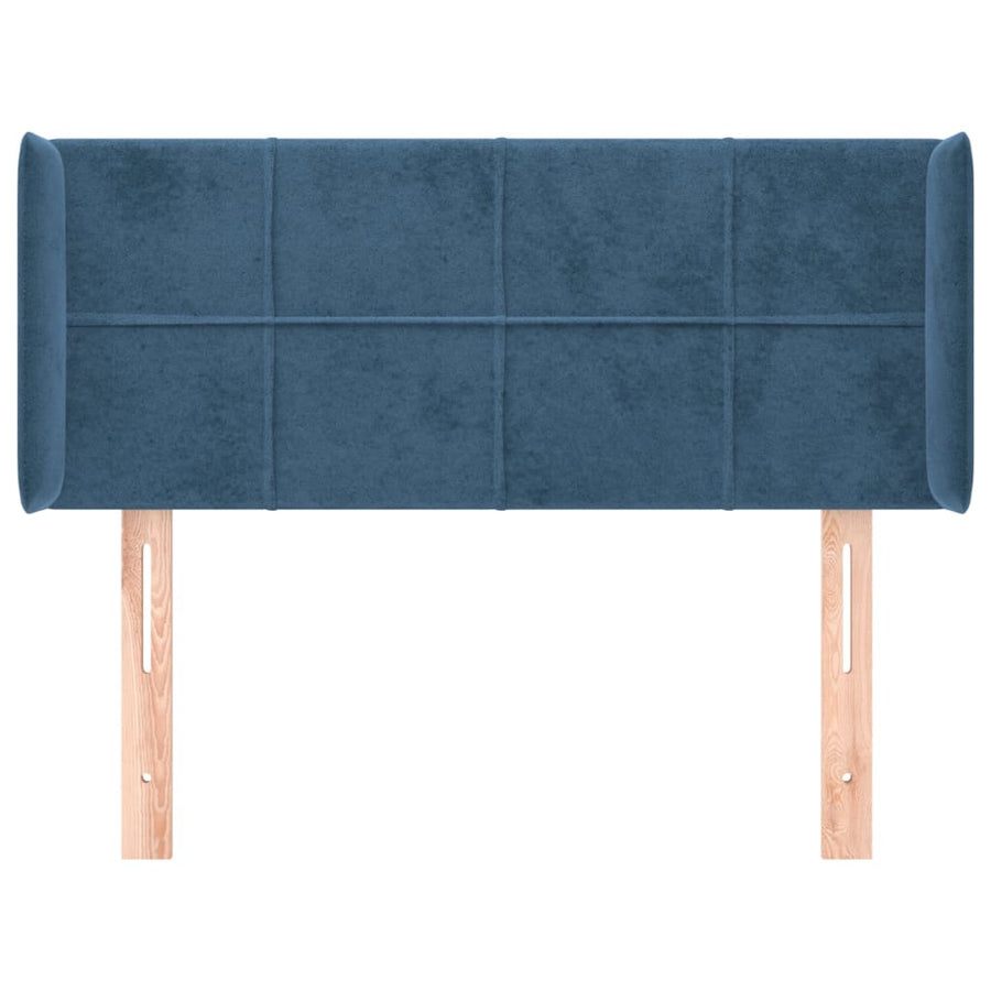 Hoofdbord Met Randen Fluweel 103 x 16 x 78/88 cm Donkerblauw