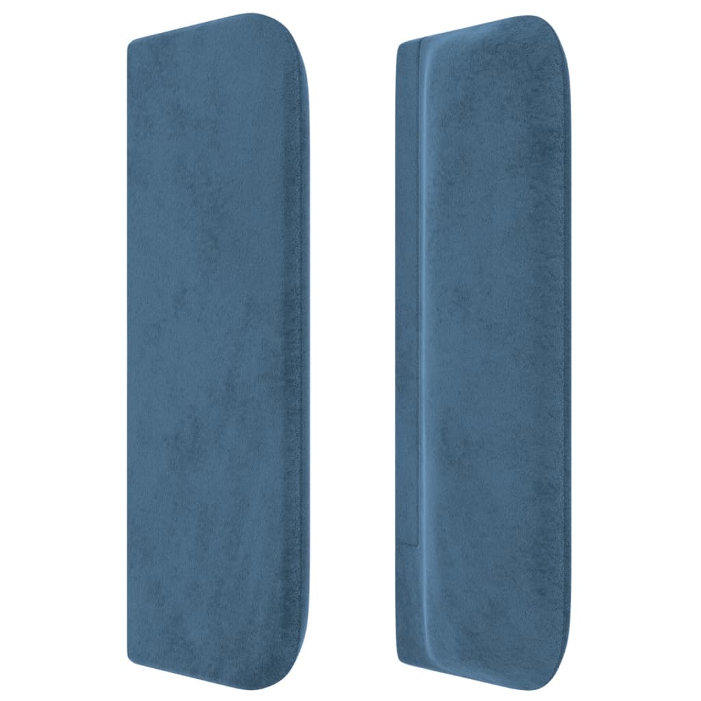 Hoofdbord Met Randen Fluweel 103 x 16 x 78/88 cm Donkerblauw