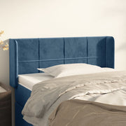 Hoofdbord fluweel 103x16x78/88 cm donkerblauw