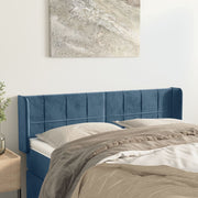 Hoofdbord 147x16x78/88 cm fluweel donkerblauw