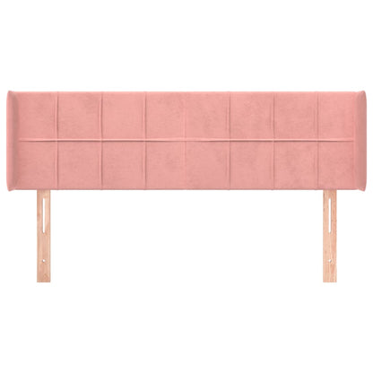 Hoofdbord Met Randen Fluweel 147 x 16 x 78/88 cm Roze