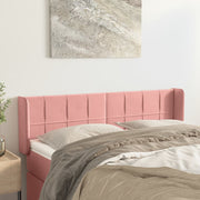 Hoofdbord 147x16x78/88 cm fluweel roze