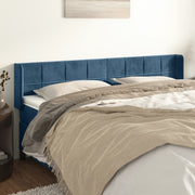 Hoofdbord 183x16x78/88 cm fluweel donkerblauw