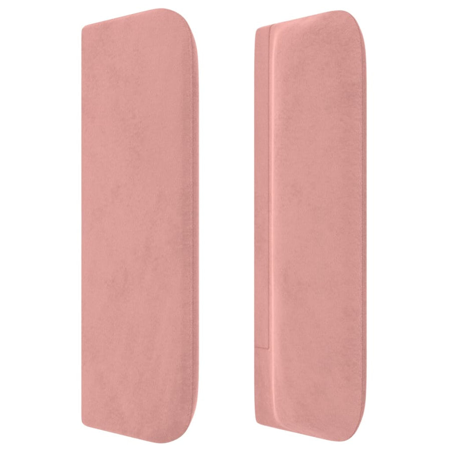 Hoofdbord Met Randen Fluweel 183 x 16 x 78/88 cm Roze