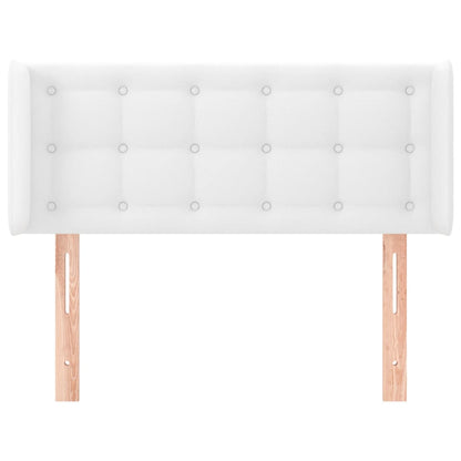 Hoofdbord Met Randen Kunstleer 83 x 16 x 78/88 cm Wit