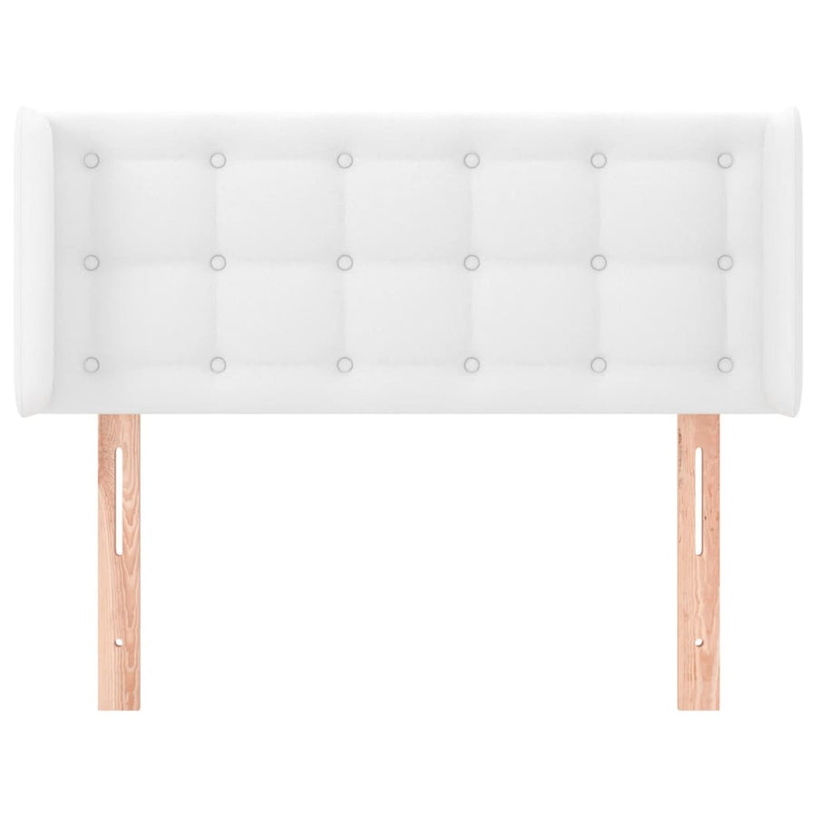 Hoofdbord Met Randen Kunstleer 83 x 16 x 78/88 cm Wit