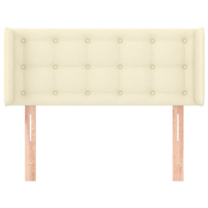 Hoofdbord Met Randen Kunstleer Kleurig 83 x 16 x 78/88 cm Crème