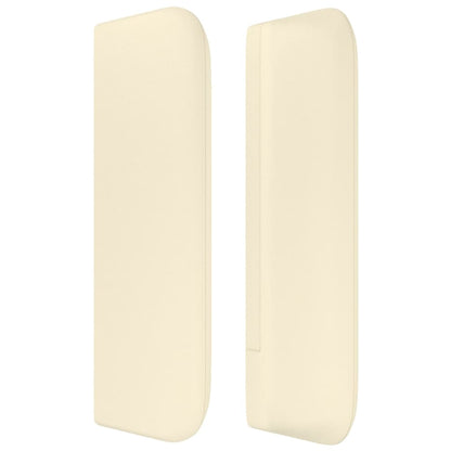 Hoofdbord Met Randen Kunstleer Kleurig 83 x 16 x 78/88 cm Crème