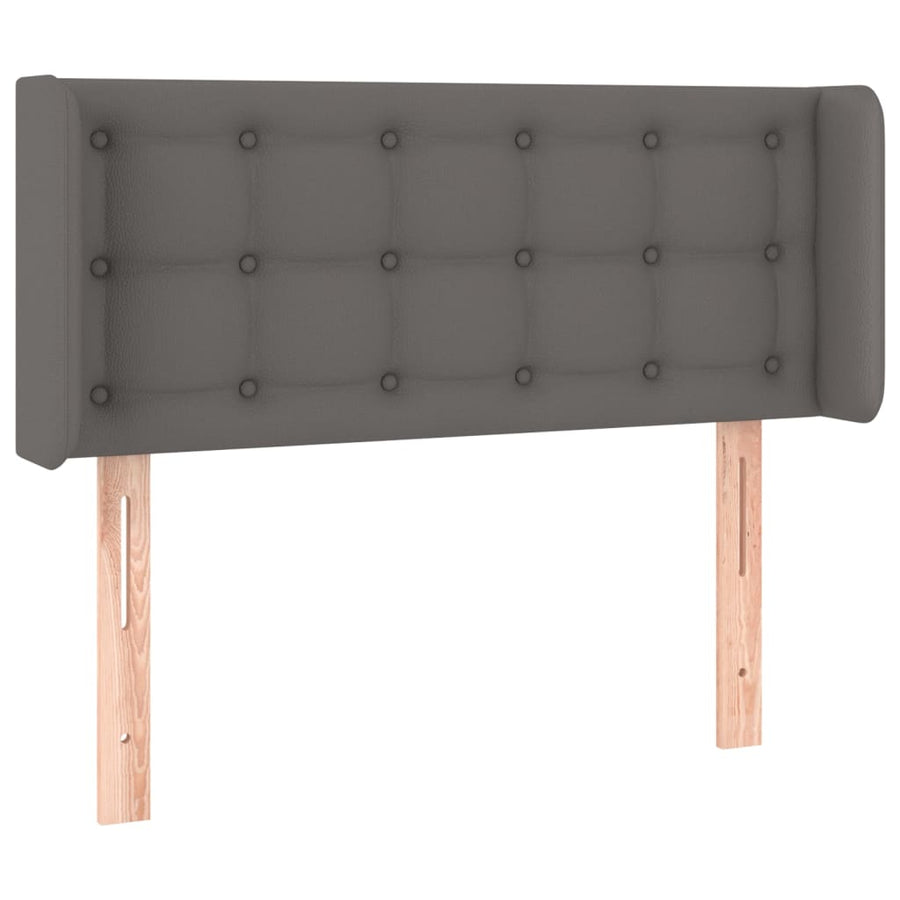 Hoofdbord Met Randen Kunstleer 83 x 16 x 78/88 cm Grijs
