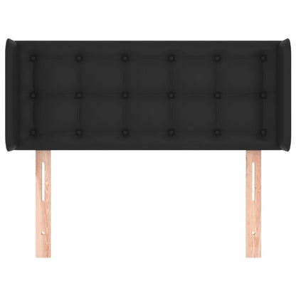 Hoofdbord Met Randen Kunstleer 93 x 16 x 78/88 cm Zwart