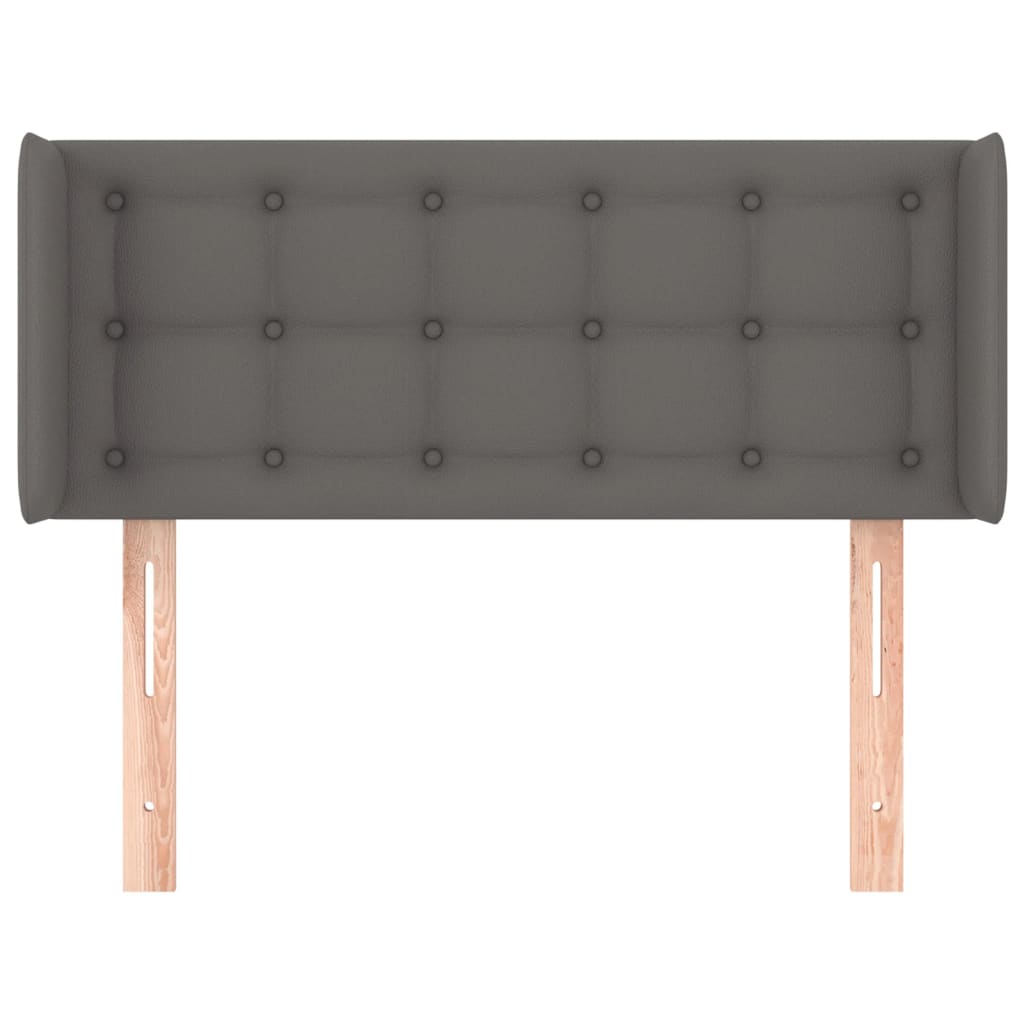 Hoofdbord Met Randen Kunstleer 93 x 16 x 78/88 cm Grijs
