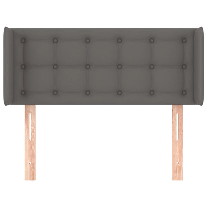 Hoofdbord Met Randen Kunstleer 93 x 16 x 78/88 cm Grijs