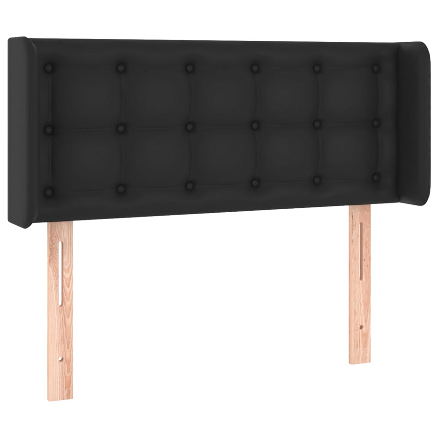 Hoofdbord Met Randen Kunstleer 103 x 16 x 78/88 cm Zwart