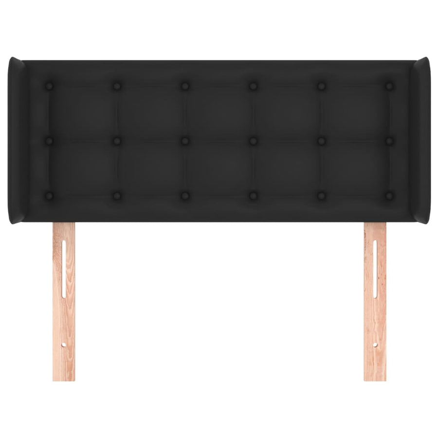 Hoofdbord Met Randen Kunstleer 103 x 16 x 78/88 cm Zwart
