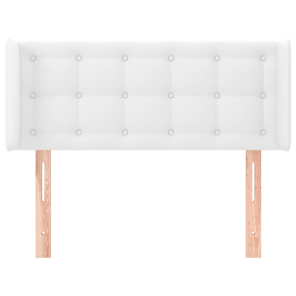 Hoofdbord Met Randen Kunstleer 103 x 16 x 78/88 cm Wit