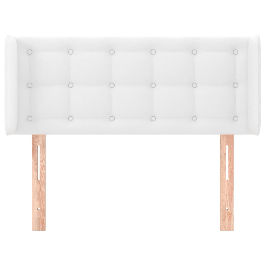 Hoofdbord Met Randen Kunstleer 103 x 16 x 78/88 cm Wit