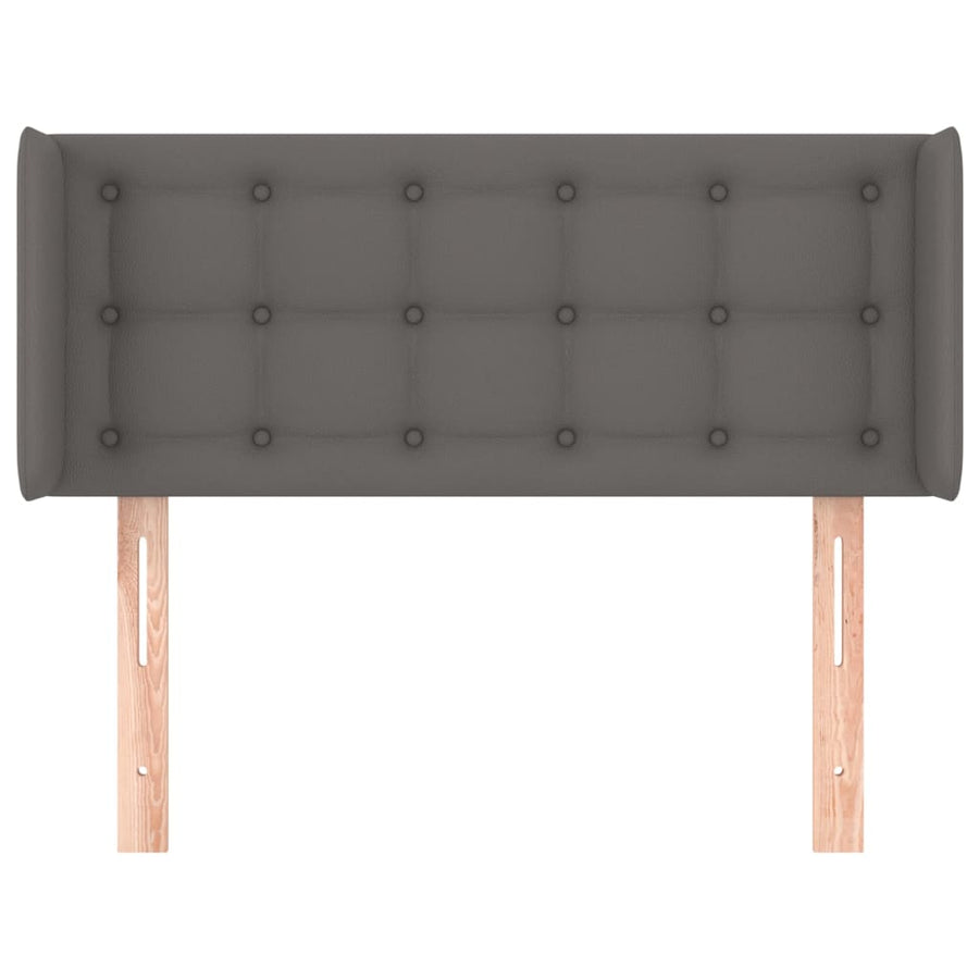 Hoofdbord Met Randen Kunstleer 103 x 16 x 78/88 cm Grijs