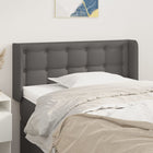Headboard with borders 103x16x78/88 cm faux leather grey