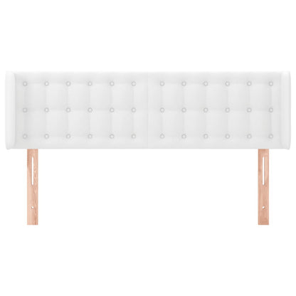 Hoofdbord Met Randen Kunstleer 147 x 16 x 78/88 cm Wit