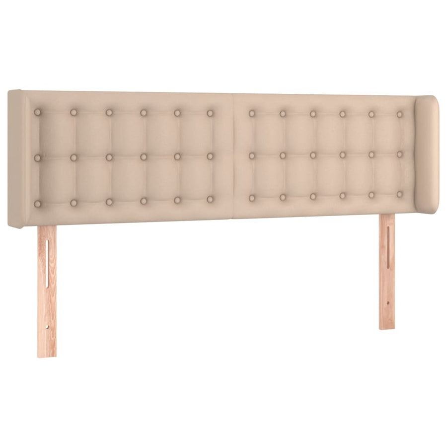 Hoofdbord Met Randen Kunstleer Kleur 147 x 16 x 78/88 cm Cappuccino