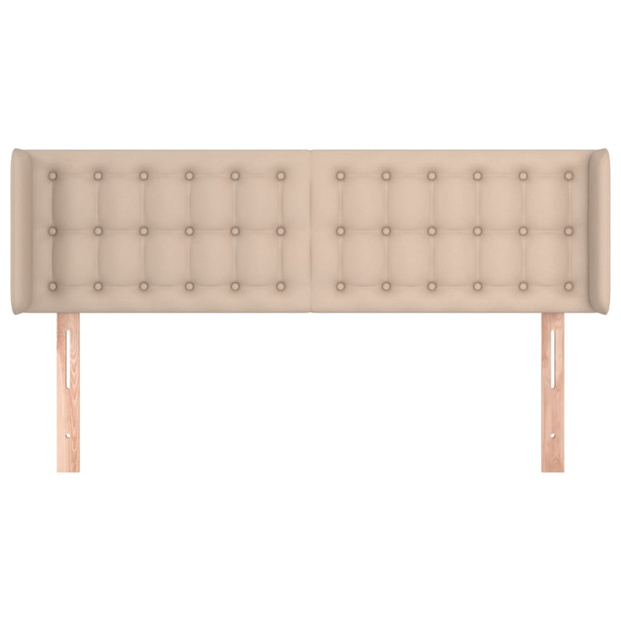 Hoofdbord Met Randen Kunstleer Kleur 147 x 16 x 78/88 cm Cappuccino