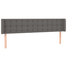 Hoofdbord Met Randen Kunstleer 163 x 16 x 78/88 cm Grijs