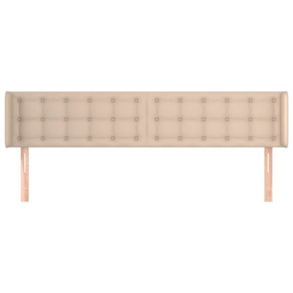 Hoofdbord Met Randen Kunstleer Kleur 183 x 16 x 78/88 cm Cappuccino