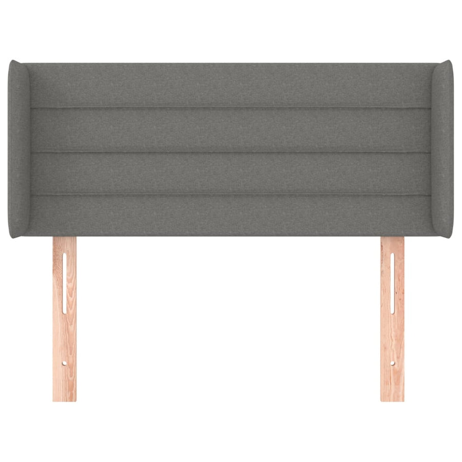 Hoofdbord Met Randen Stof 83 x 16 x 78/88 cm Donkergrijs
