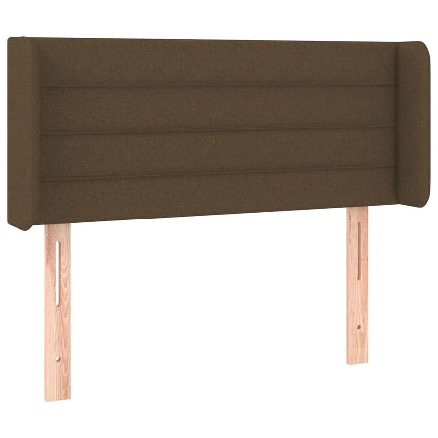 Hoofdbord Met Randen Stof 83 x 16 x 78/88 cm Donkerbruin