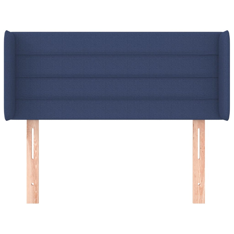 Hoofdbord met randen 83x16x78/88 cm stof blauw 83 x 16 x 78/88 cm Blauw