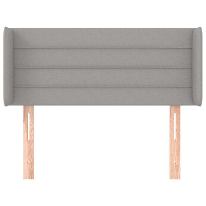 Hoofdbord Met Randen Stof 93 x 16 x 78/88 cm Lichtgrijs