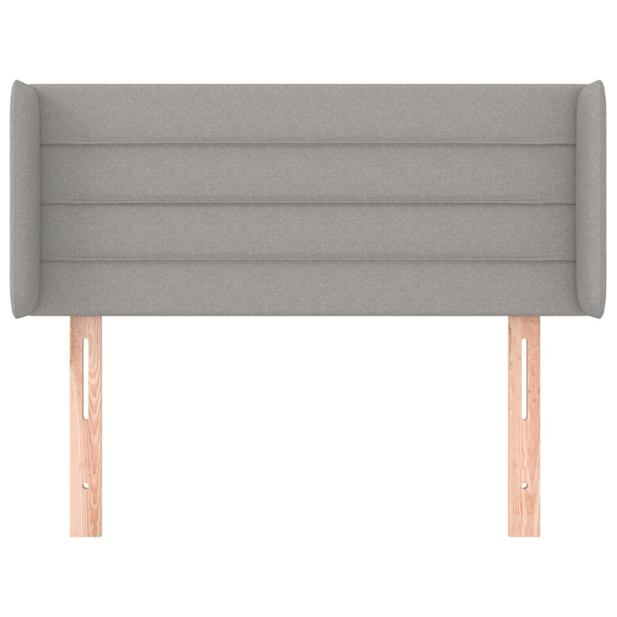 Hoofdbord Met Randen Stof 93 x 16 x 78/88 cm Lichtgrijs