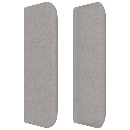 Hoofdbord Met Randen Stof 93 x 16 x 78/88 cm Lichtgrijs
