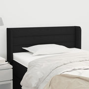 Hoofdbord stof zwart 93x16x78/88 cm
