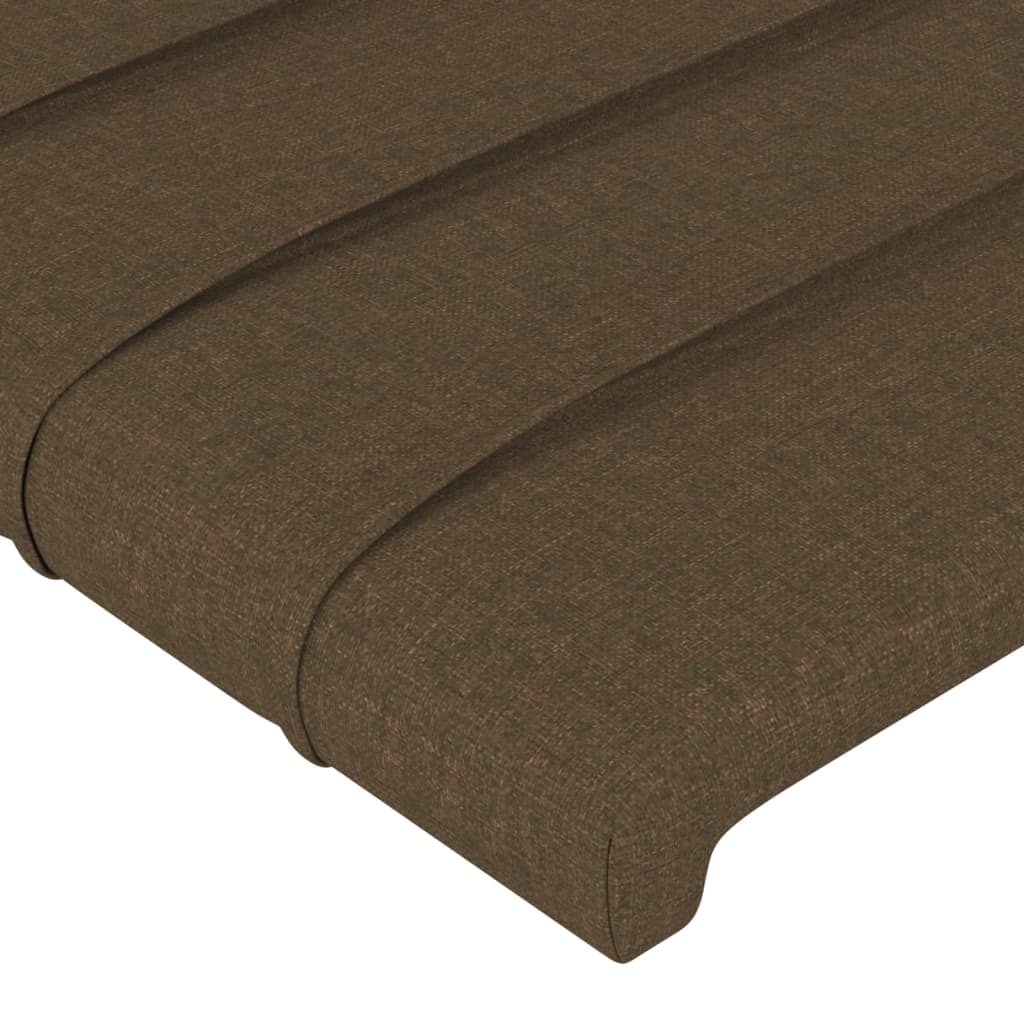 Hoofdbord met randen 93x16x78/88 cm stof donkerbruin