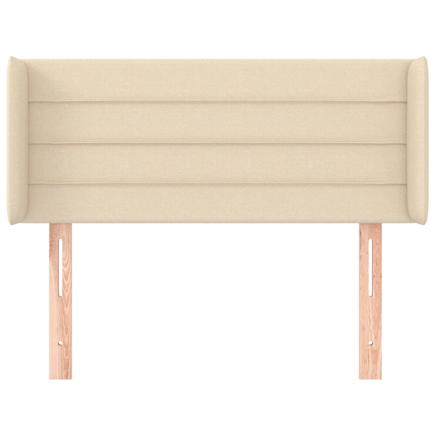 Hoofdbord met randen 93x16x78/88 cm stof crèmekleurig 93 x 16 x 78/88 cm Crème