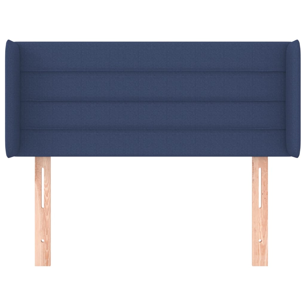 Hoofdbord met randen 93x16x78/88 cm stof blauw 93 x 16 x 78/88 cm Blauw