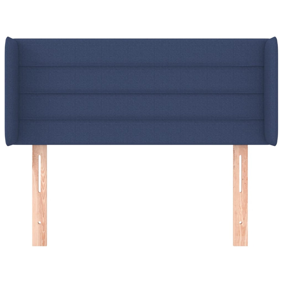 Hoofdbord met randen 93x16x78/88 cm stof blauw 93 x 16 x 78/88 cm Blauw
