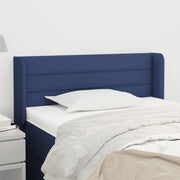 Hoofdbord stof blauw 93x16x78/88 cm