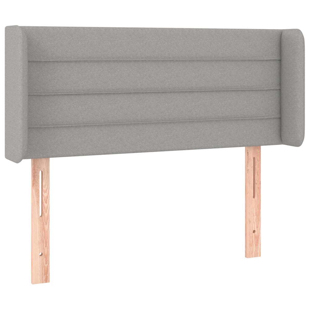 Hoofdbord met randen 103x16x78/88 cm stof lichtgrijs 103 x 16 x 78/88 cm Lichtgrijs