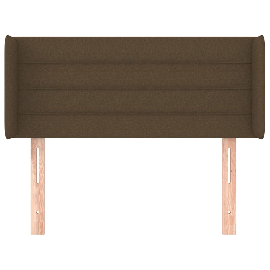 Hoofdbord met randen 103x16x78/88 cm stof donkerbruin 103 x 16 x 78/88 cm Donkerbruin