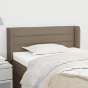 Hoofdbord stof taupe 103x16x78/88 cm