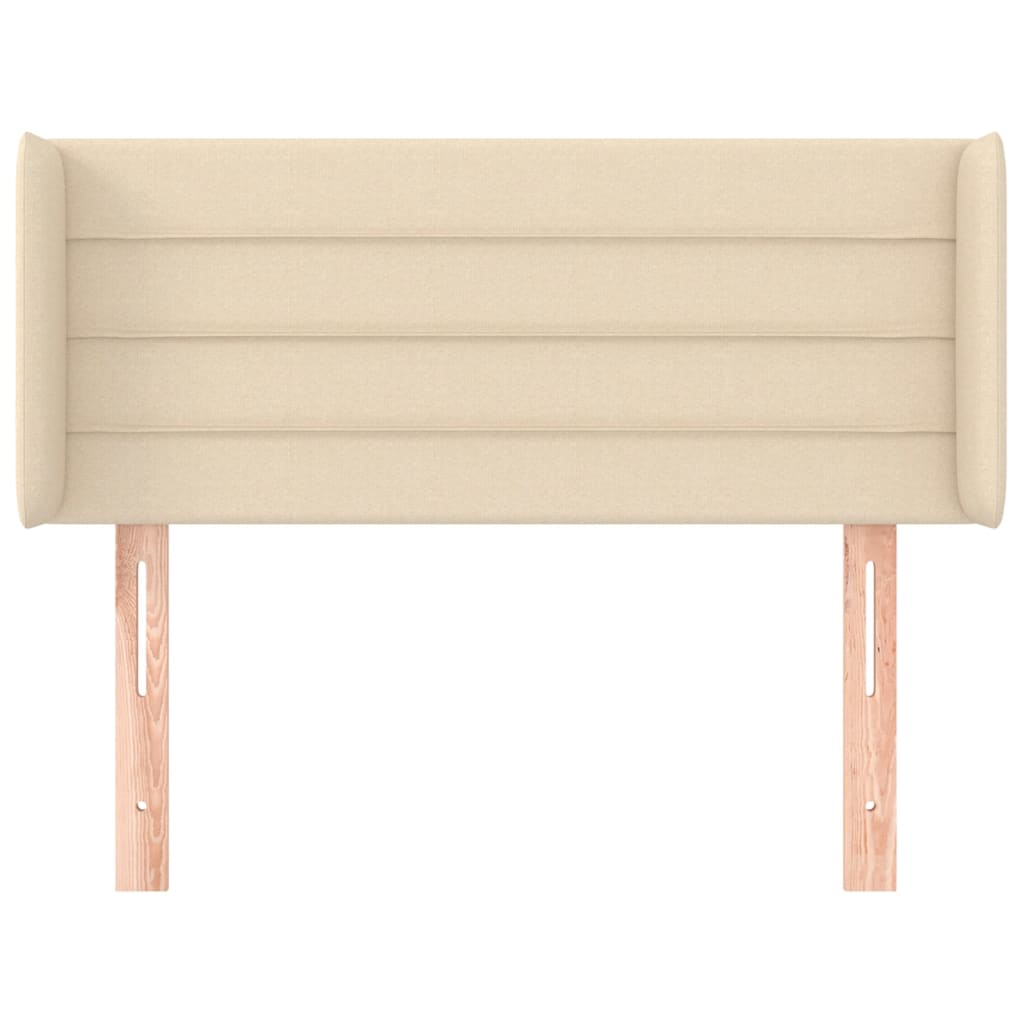 Hoofdbord met randen 103x16x78/88 cm stof crèmekleurig 103 x 16 x 78/88 cm Crème