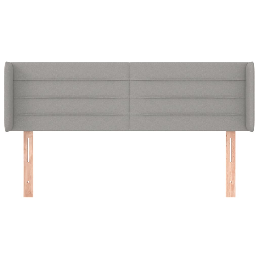 Hoofdbord met randen 147x16x78/88 cm stof lichtgrijs 147 x 16 x 78/88 cm Lichtgrijs