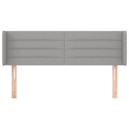 Hoofdbord met randen 147x16x78/88 cm stof lichtgrijs 147 x 16 x 78/88 cm Lichtgrijs